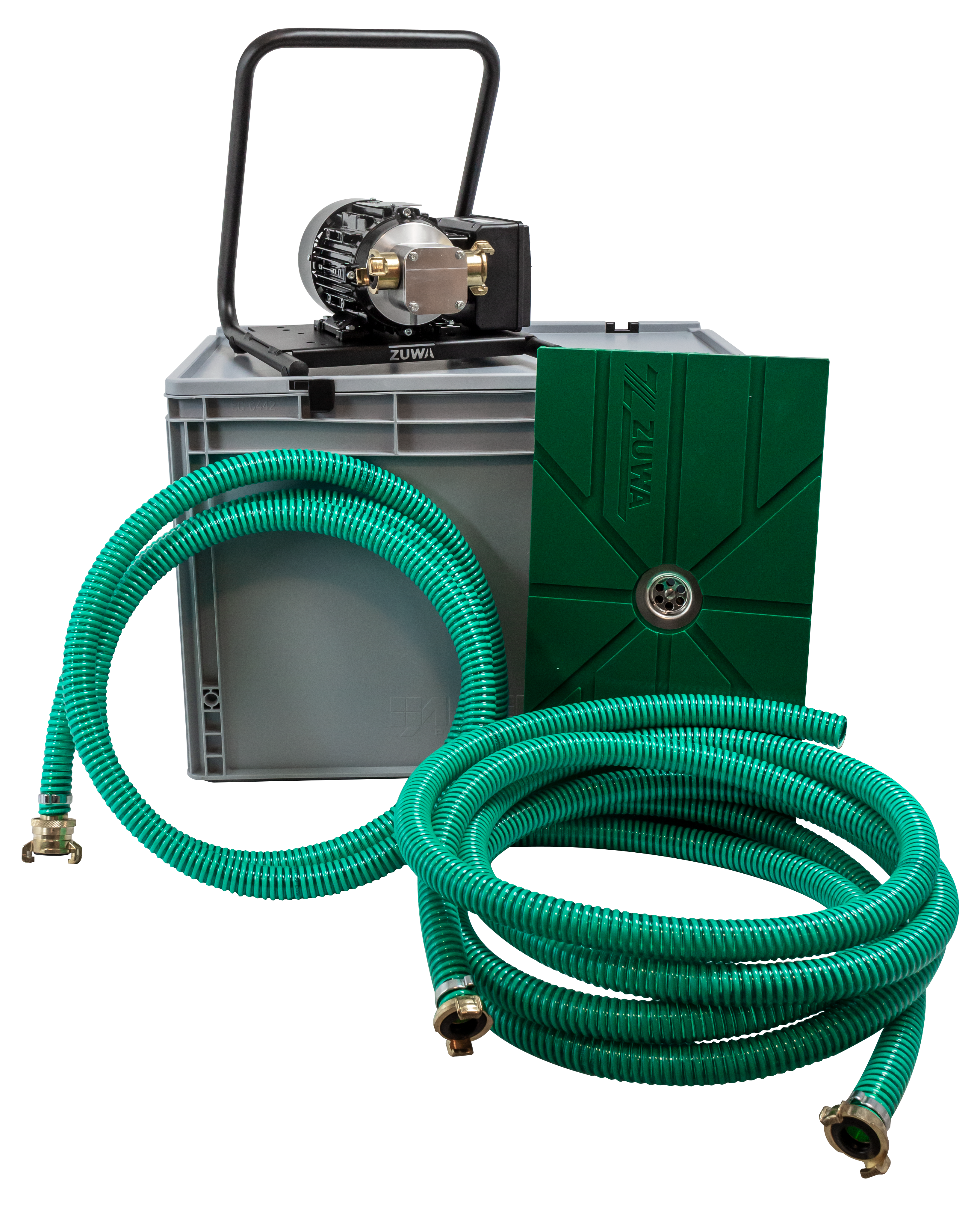 Impellerpumpe mit Motor, Kabel und Stecker