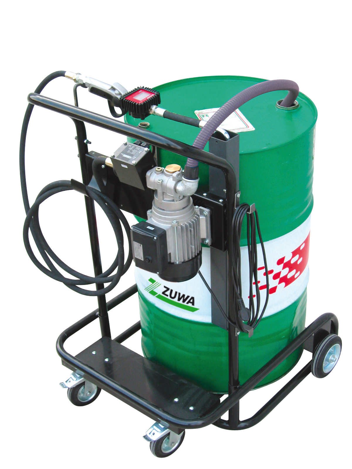 Trolley mit Zahnradpumpe zum Umfüllen von Öl